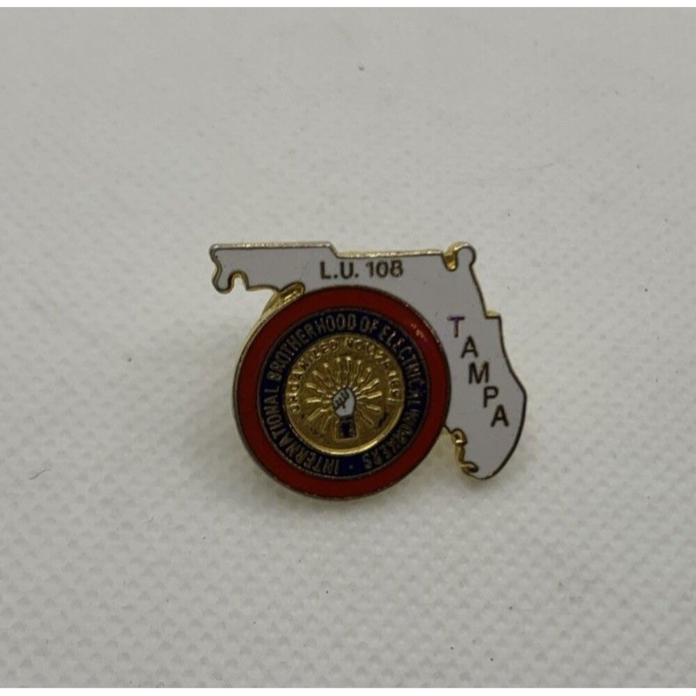 Vintage Ibew Lu Local Union 108?Tampa, Fl Lapel Pin International Brotherhood